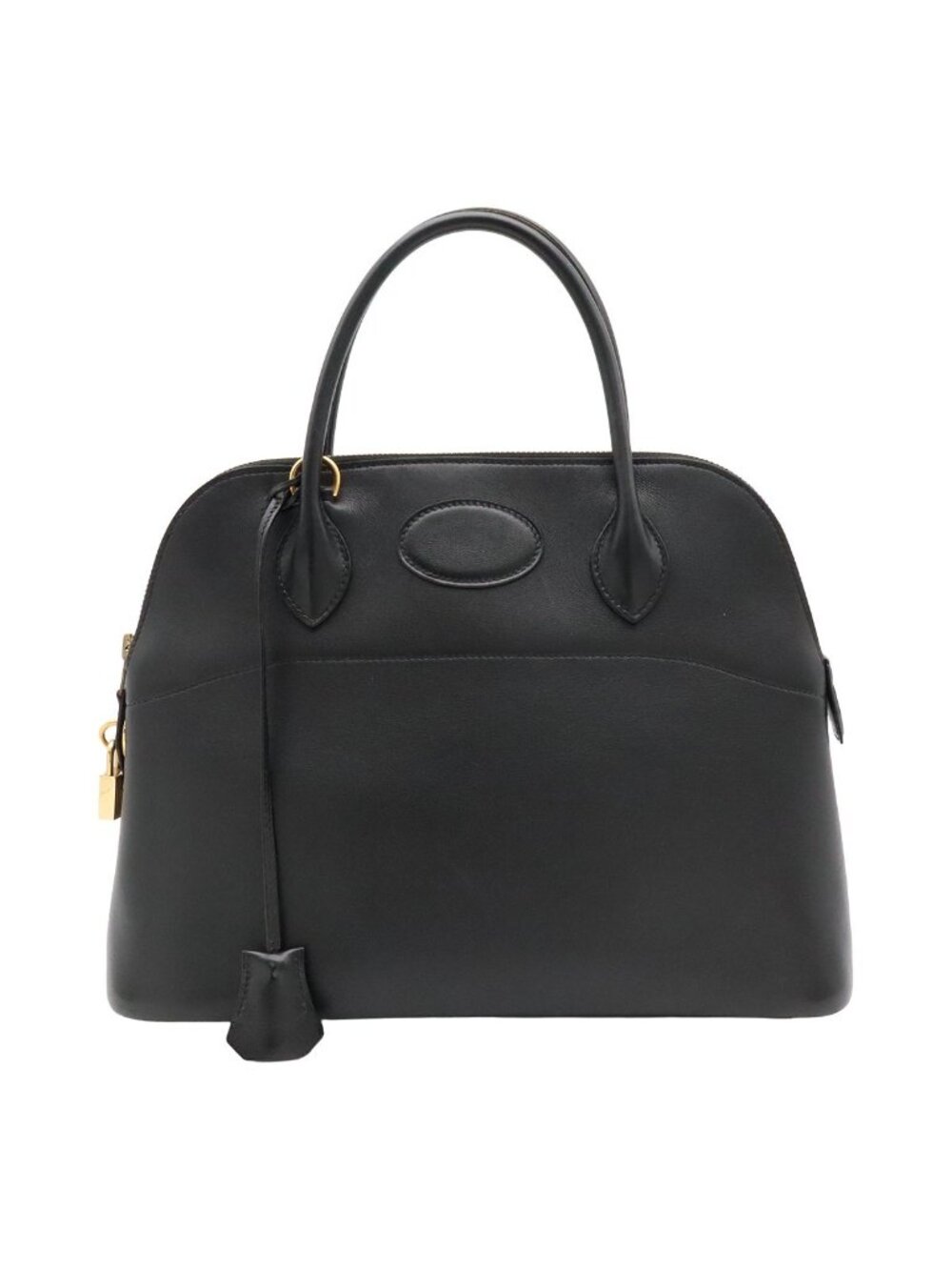 Hermes Bolide 31 2-Way Shoulder Bag Voga River Leather Black Gold